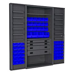 Durham Dcbdlp584Rdr-5295 4 Drawer Cabinet, 2 Shelves, 58 Bins