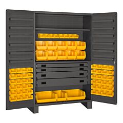 Durham Jcbdlp694Rdr-95 4 Drawer Cabinet, 2 Shelves, 69 Bins