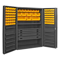 Durham Dcbdlp724Rdr-95 4 Drawer Cabinet, 2 Shelves, 72 Bins