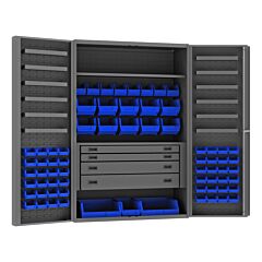 Durham Dcbdlp694Rdr-5295 4 Drawer Cabinet, 2 Shelves, 69 Bins
