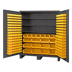 Durham Ssc-722484-Bdlp-212-3S-95 Cabinet, 3 Shelves, 216 Yellow Bins
