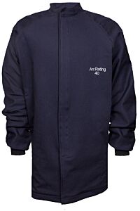 Enespro C04Uquq40Md32 Compliance 40 Cal Arc Flash Coat, Navy, Size Medium