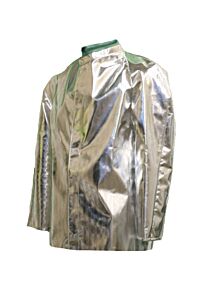 National Safety Apparel C17Njmd50 Alum 14 O. Jacket 50", Silver, Size Medium