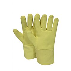 National Safety Apparel G45Rtrf12 Rev. Kevlar Terry Glove, Wool Lined W/ Kevlar Twill Cuff, 12" Xlarge, H4, Yellow, Size