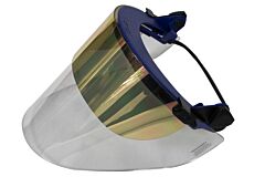 National Safety Apparel H16Xxcgflipub Clear Shield W/ 4" Gold Flip Universal Bracket, Clear/Gold