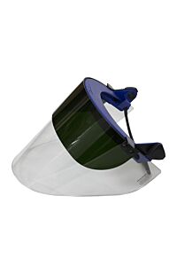 National Safety Apparel H16Xxcs5Flipub Clear Shield W/ 4" Shade 5 Flip Universal Bracket, Clear/Green