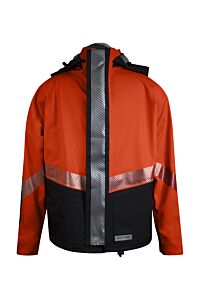 Drifire Hydrolite Fr Hydro2Bom-Ob-Sm 2.0 Bomber Jacket Class 3, Orange/Black, Size Small