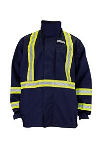 Drifire Hydroflash Fr Hydroflashj-N-Xst Foul Weather Jacket Enhanced Vis, Navy, Size X-Small/Tall