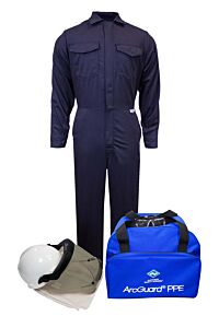 Enespro Kit2Cv08Ng4X 8 Cal Ultrasoft Coverall Kit, Navy, Size 4X-Large