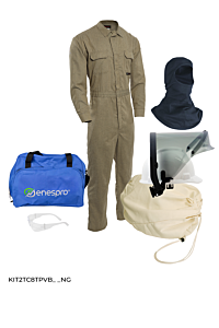 Enespro Kit2Tc8Tpvbxlng Tecgen Fr 8 Cal Coverall Kit, Tan, Size X-Large