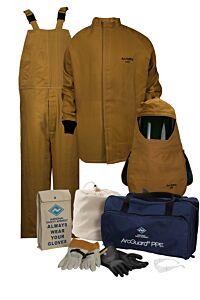 Enespro Kit4Sc100Lg10 100 Cal Coat Bib Kit Hood & Gloves, Brown, Size Large
