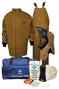 Enespro Kit4Sc65Lfsm11 65 Cal Coat Bib Kit Lift Hood & Gloves, Brown, Size Small