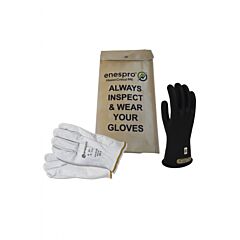 Enespro Kitgc00B10 Class 00 Black Voltage Glove Kit, Black, Size 10
