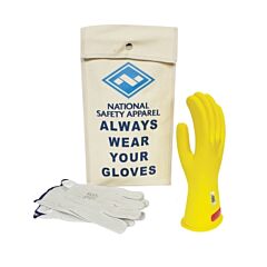 Enespro Kitgc0Y1014 Ag Safety Class 0 Rubber Voltage Glove Kit, 14" Long, Made In Usa, Yellow, Size 10