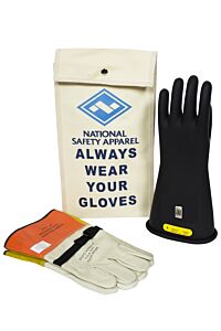 Enespro Kitgc2B12Ag Class 2 Black Voltage Glove Kit W/ Fr Liner Glove, Black, Size 12
