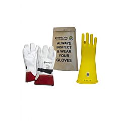 Enespro Kitgc2Y11 Class 2 Yellow Voltage Glove Kit, Yellow, Size 11