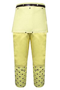 Cutguard L49Tc0134 Kevlar Chap W/ Thermo Patch, 34" Long, Yellow, Size