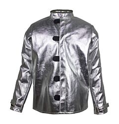 National Safety Apparel Nxjh54X40 Alum 11 Oz Ripstop Jacket 40", Slvr/Gr, Size 4X-Large