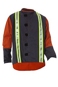 Carbon Armour Nxjn4N7234X30 9.5 Oz Safeguard Enhanced Vis Jacket, 30", Navy/Orange, Size 4X-Large