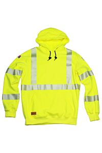 Drifire Swshec3-Xlt Fr Hi-Vis Pullover Hoodie Class 3, Yellow, Size X-Large/Tall