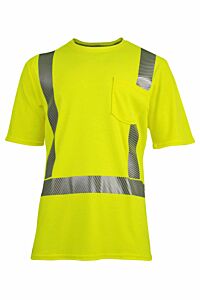 Drifire Teey2Pc2Xlt Fr Dual Hazard Short Sleeve T-Shirt Class 2, Yellow, Size X-Large/Tall