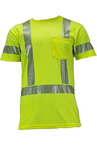 Drifire Teey2Pc3Sm Fr Dual Hazard Short Slv Tee Class 3, Yellow, Size Small