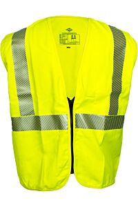 Drifire V00Tv2Zmdt Fr Dual Hazard Vest, Zip Class 2, Yellow, Size Medium/Tall