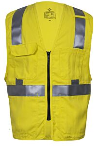 Drifire V21Tv2Zmd Class 2 Fr Dual Hazard Deluxe Vest, Yellow, Size Medium