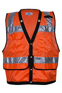Vizable Vnt8015M Mesh Survey Vest Type R Class 2, Orange, Size Medium