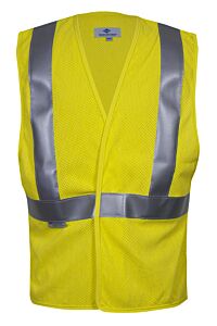 Drifire Vnt99703Lt Fr Mesh Contractor Vest Class 2, Yellow, Size Large/Tall
