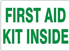 Safehouse Signs First Aid Kit Inside, 3" X 5", Adhesive Vinyl