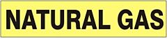Safehouse Signs Natural Gas - Pipe Marker, 1.125X8, Adhesive Vinyl