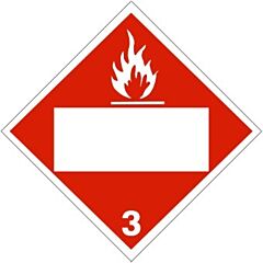 Safehouse Signs Flame Picto Flammable Liquid Blank - Class 3 Placard, 10.75, Adhesive Vinyl