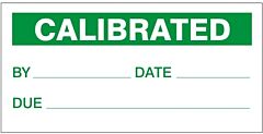 Safehouse Signs Calibrated By Labels, 1" X 2", Adhesive Vinyl