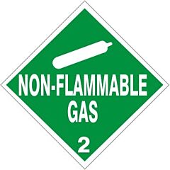 Safehouse Signs Non-Flammable Gas - Class 2 Dot Placard, 10.75, Rigid Vinyl
