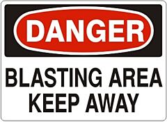 Safehouse Signs Blasting Area Keep Away - Danger Sign, 10" X 14", Adhesive Vinyl