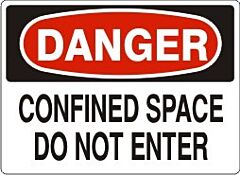 Safehouse Signs Confined Space Do Not Enter - Danger Sign, 10" X 14", Adhesive Vinyl
