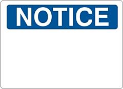 Safehouse Signs Notice Blank - Notice Sign, 10" X 14", Plastic (.040)