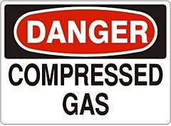 Safehouse Signs Compressed Gas - Danger Sign, 7" X 10", Aluminum (.040)