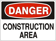Safehouse Signs Construction Area - Danger Sign, 10" X 14", Aluminum (.040)