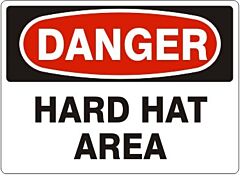 Safehouse Signs Hard Hat Area - Danger Sign, 10" X 14", Aluminum (.040)