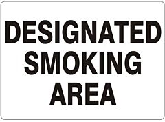 Safehouse Signs Designated Smoking Area, 10" X 14", Aluminum (.040)