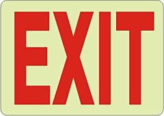 Safehouse Signs Exit Sign Glow, 7" X 10", Glow Self-Adhesive