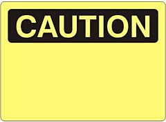 Safehouse Signs Caution Blank - Caution Sign, 10" X 14", Plastic (.040)