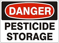 Safehouse Signs Pesticide Storage - Danger Sign, 10" X 14", Plastic (.040)