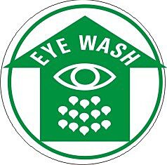 Safehouse Signs Eye Wash With Eye Picto Floor Decal, 17”, Anti-Slip