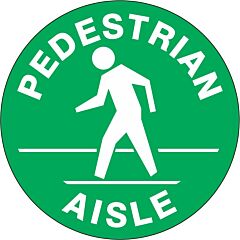 Safehouse Signs Pedestrian Aisle Picto Floor Decal, 17”, Anti-Slip