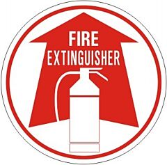 Safehouse Signs Fire Extinguisher With Extinguisher Picto Floor Decal, 17”, Anti-Slip