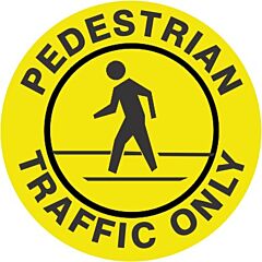 Safehouse Signs Pedestrian Traffic Only Picto Floor Decal, 17”, Anti-Slip
