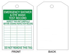 Safehouse Signs Emergency Shower & Eye Wash Tags, 6" X 3", Laminated Tag Board
